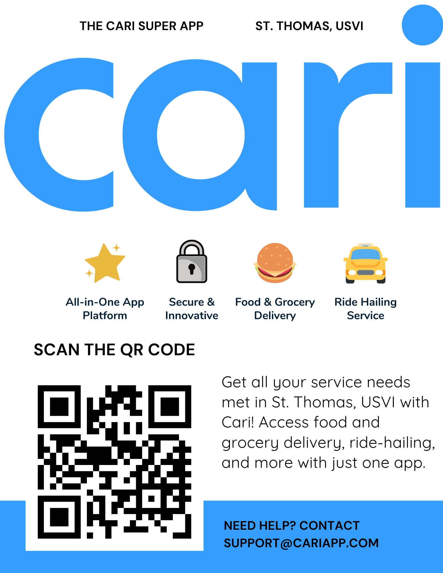 Cari App Flyer with QR Code - 4
